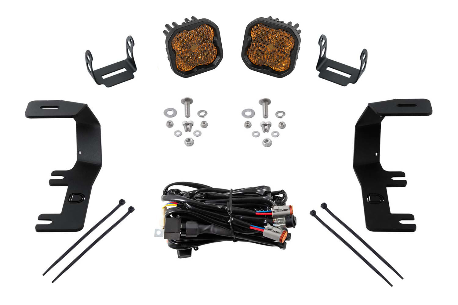 Diode Dynamics SS3 LED Ditch Light Kit for 2014-2019 Silverado/Sierra Sport Yellow Combo