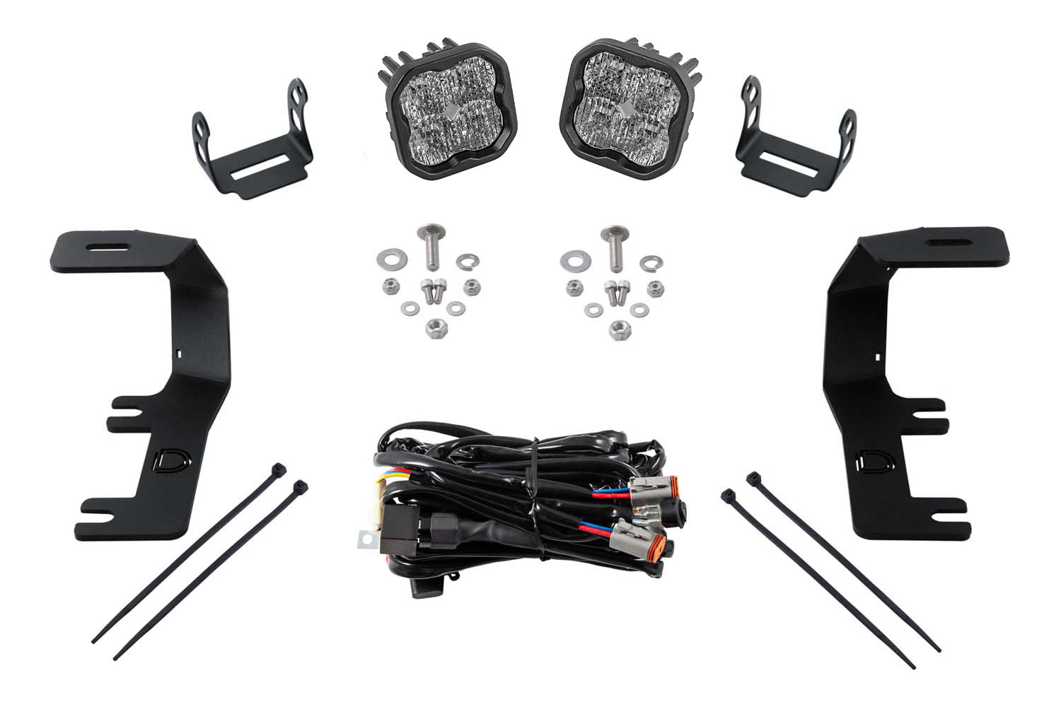 Diode Dynamics SS3 LED Ditch Light Kit for 2014-2019 Silverado/Sierra Pro White Combo