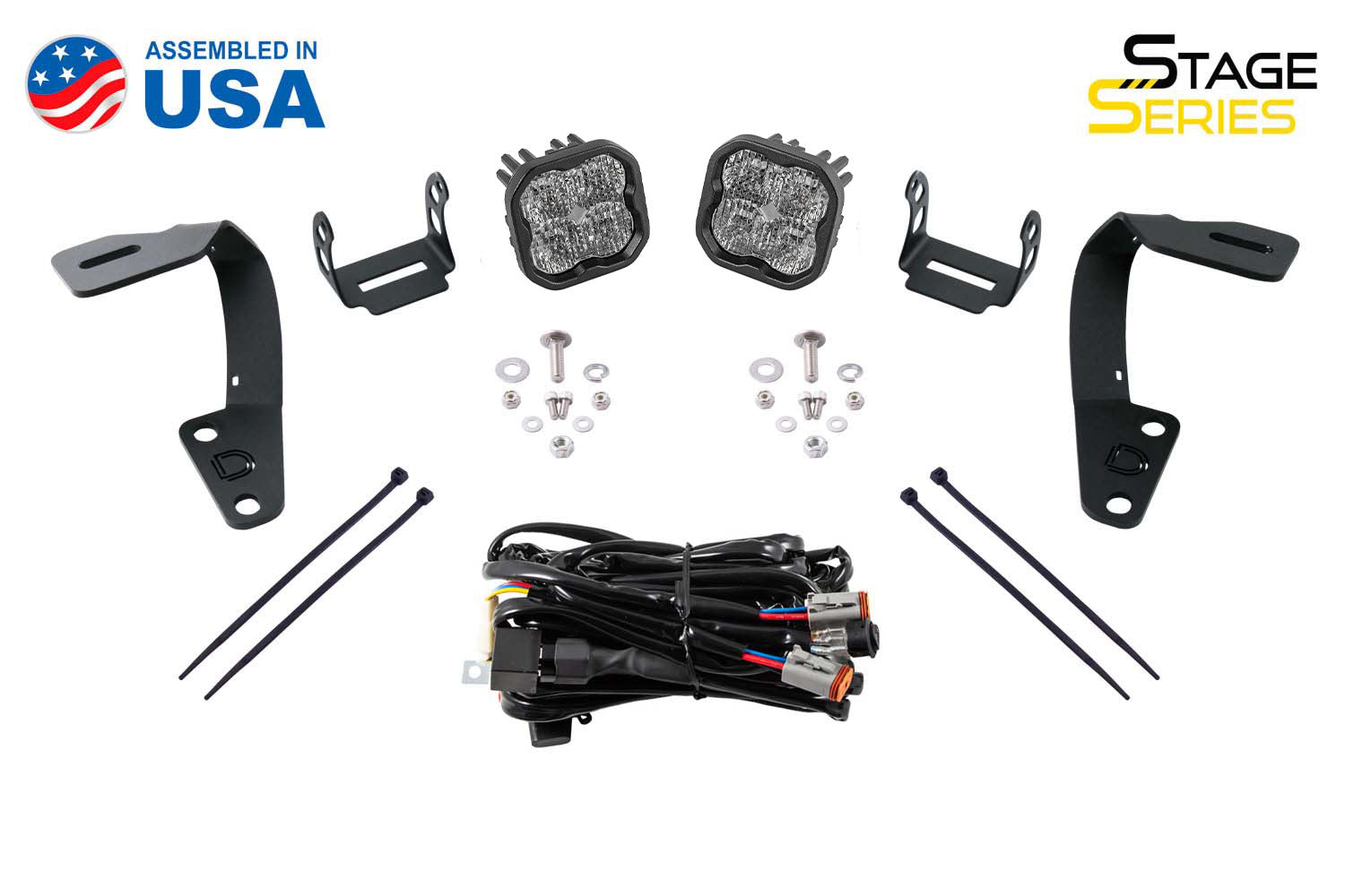 Diode Dynamics SS3 LED Ditch Light Kit for 2010-2024 Toyota 4Runner Sport Yellow Combo