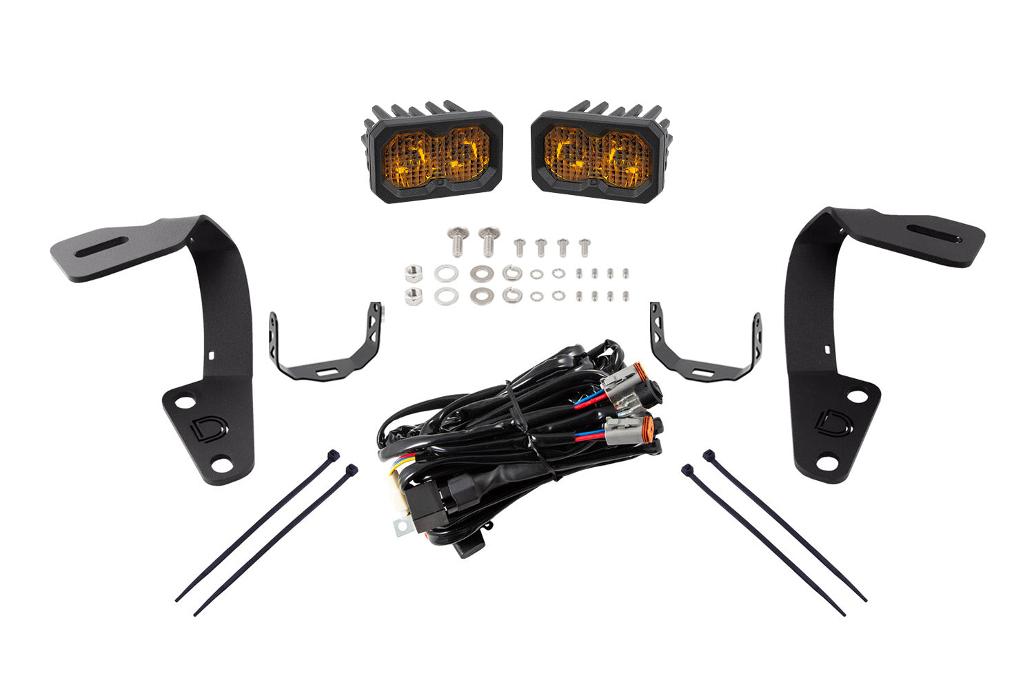 Diode Dynamics C2 2.0 LED Ditch Light Kit for 2010-2024 Toyota 4Runner Pro Yellow Combo