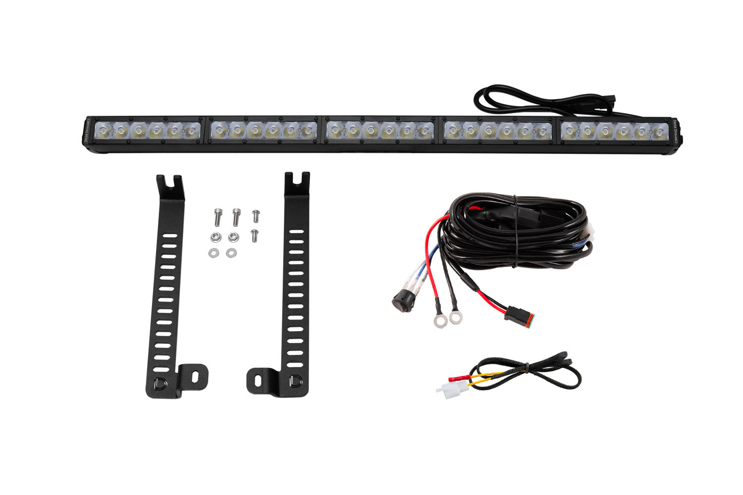Diode Dynamics SS30 Single Stealth Lightbar Kit for 2014-2019 Toyota 4Runner White Driving