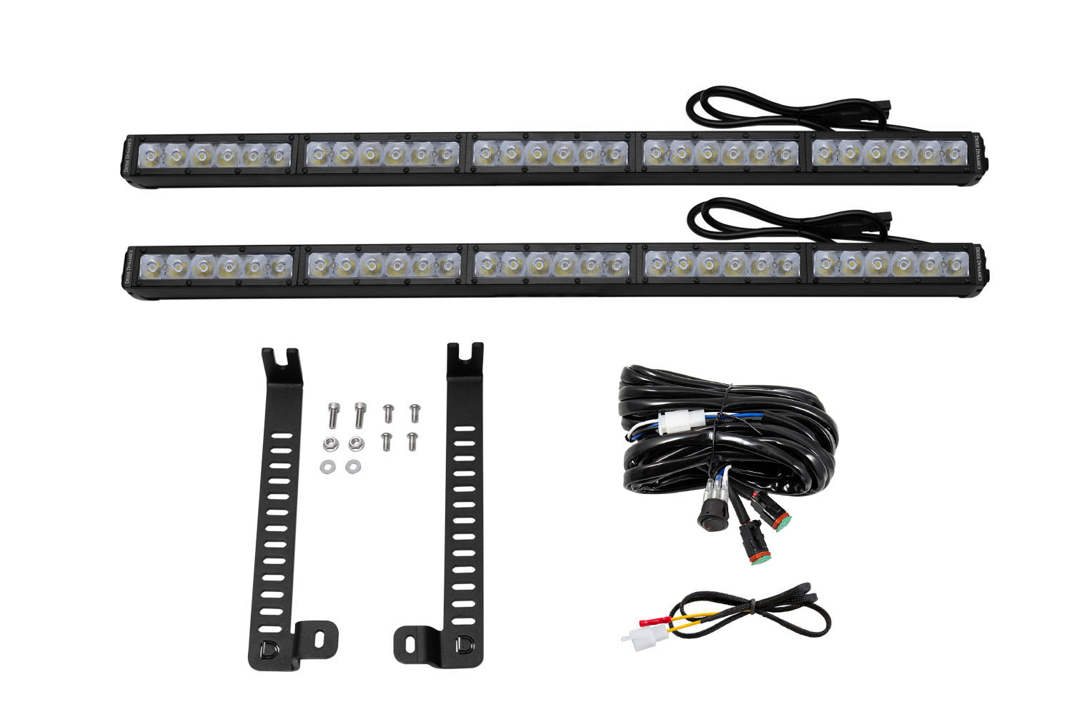 Diode Dynamics SS30 Dual Stealth Lightbar Kit for 2014-2019 Toyota 4Runner White Driving