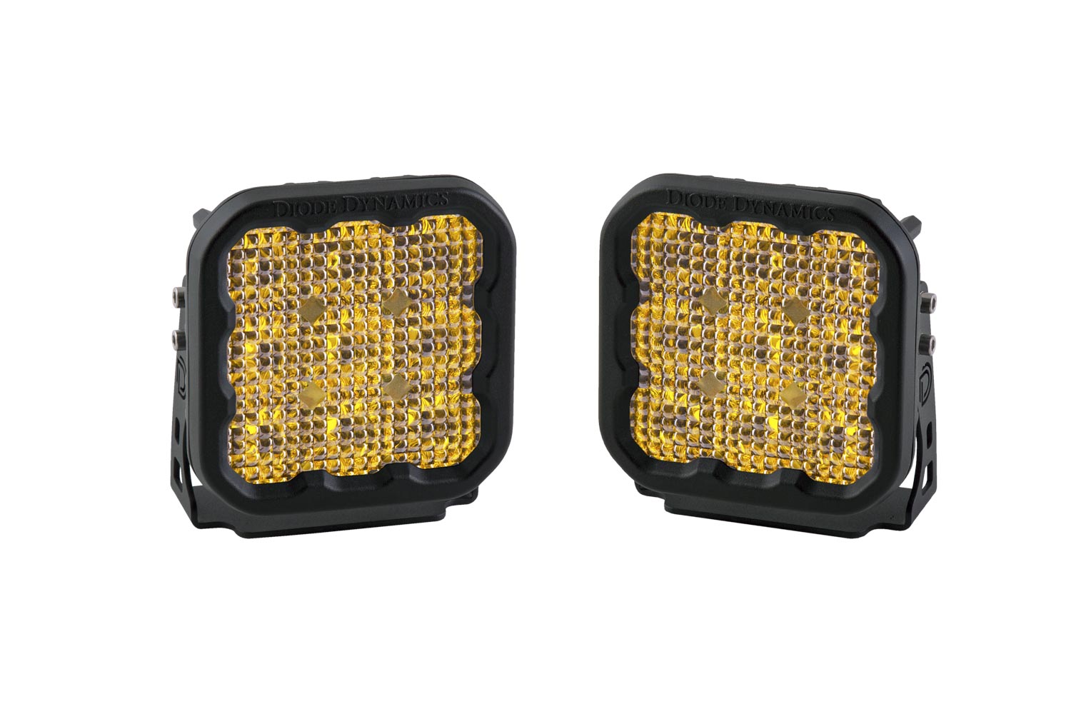 Diode Dynamics SS5 LED Pod Pro Yellow Flood (pair)