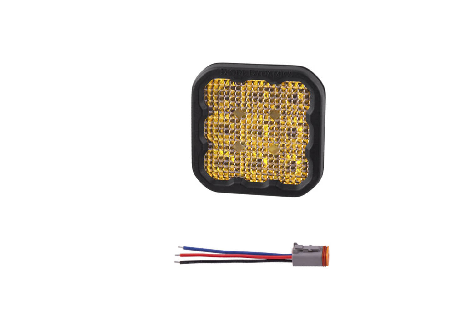 Diode Dynamics SS5 LED Pod Sport Yellow Flood - No Brackets (single)