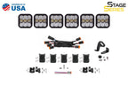Diode Dynamics SS5 Sport Universal CrossLink 6-Pod Lightbar Yellow Combo