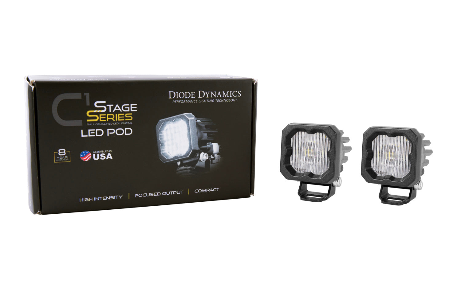Diode Dynamics SSC1 LED Pod White SAE Fog ABL (pair)