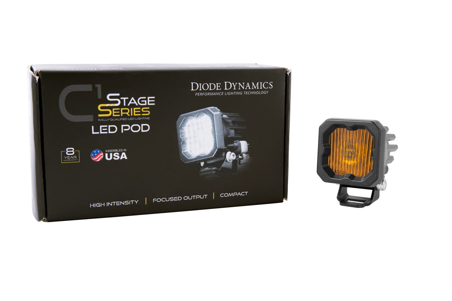 Diode Dynamics SSC1 LED Pod Yellow SAE Fog ABL (one)