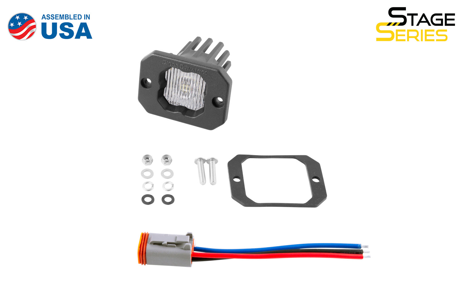 Diode Dynamics SSC1 LED Pod White SAE Fog Flush ABL (one)