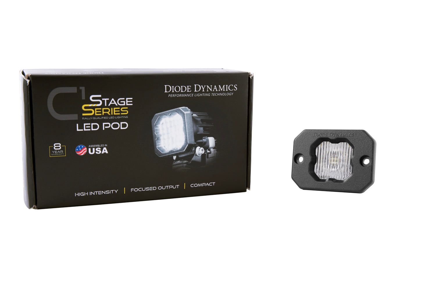 Diode Dynamics SSC1 LED Pod White SAE Fog Flush ABL (one)
