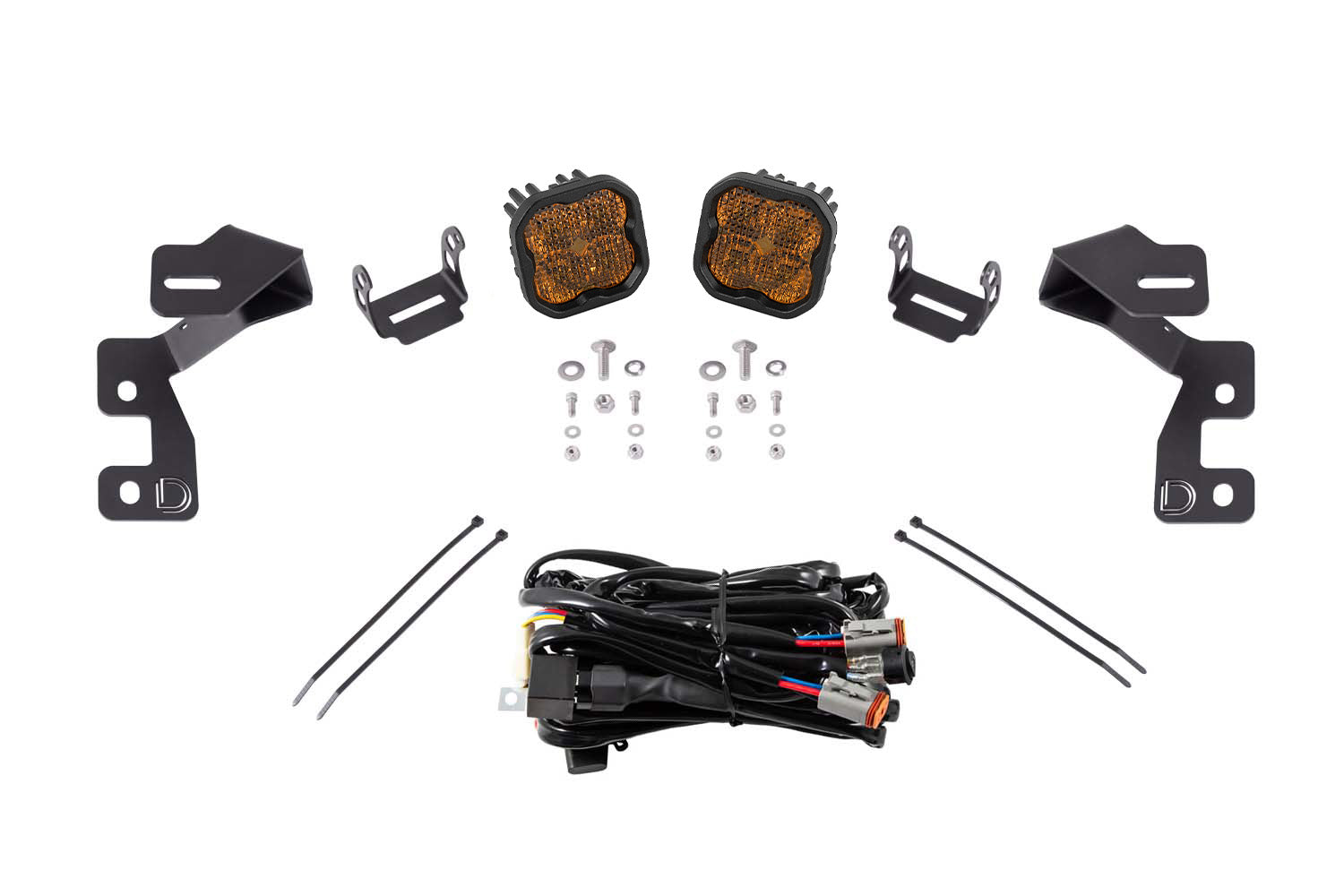 Diode Dynamics SS3 LED Ditch Light Kit for 2021+ Ford Bronco Sport Pro Yellow Combo