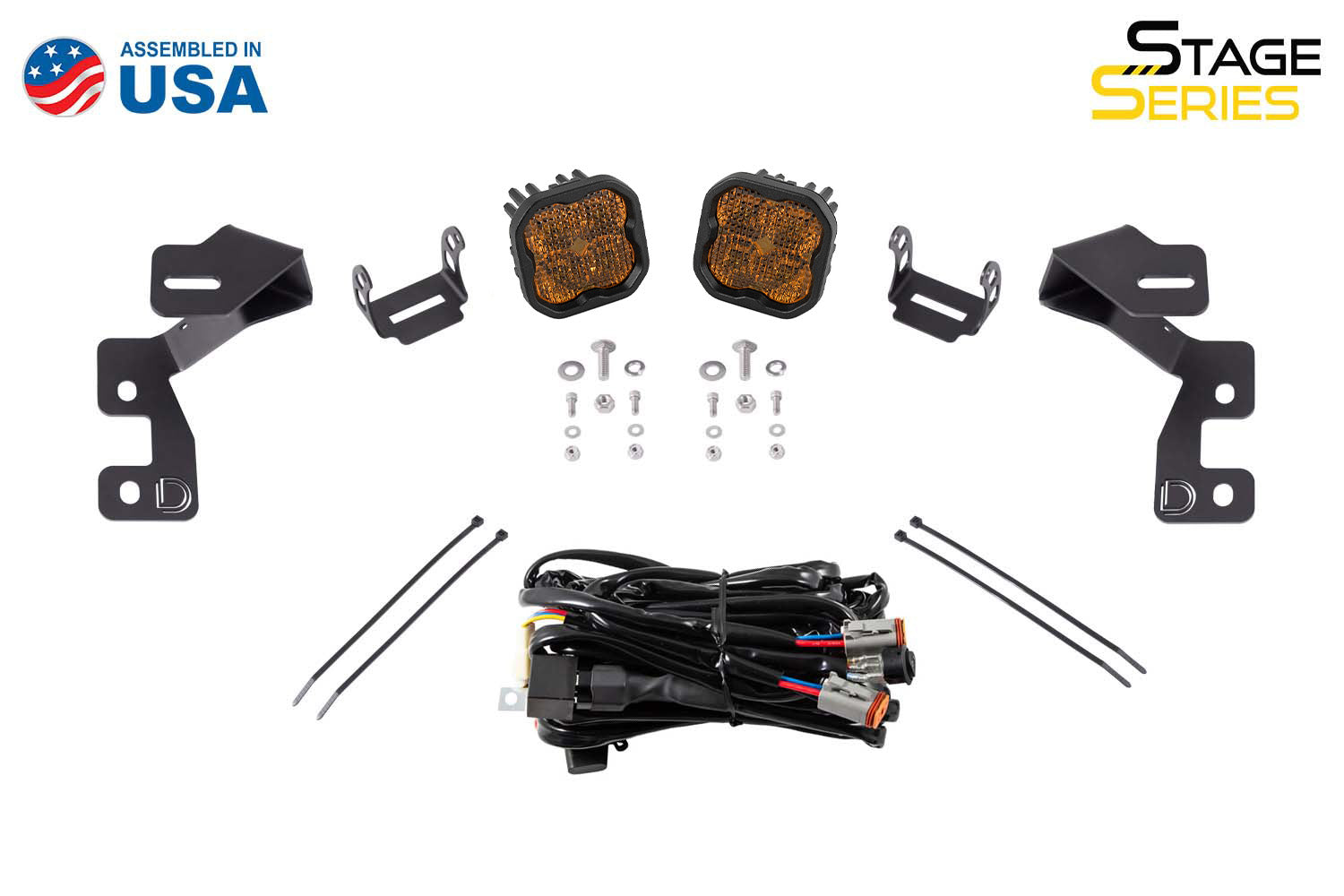 Diode Dynamics SS3 LED Ditch Light Kit for 2021+ Ford Bronco Sport Pro Yellow Combo