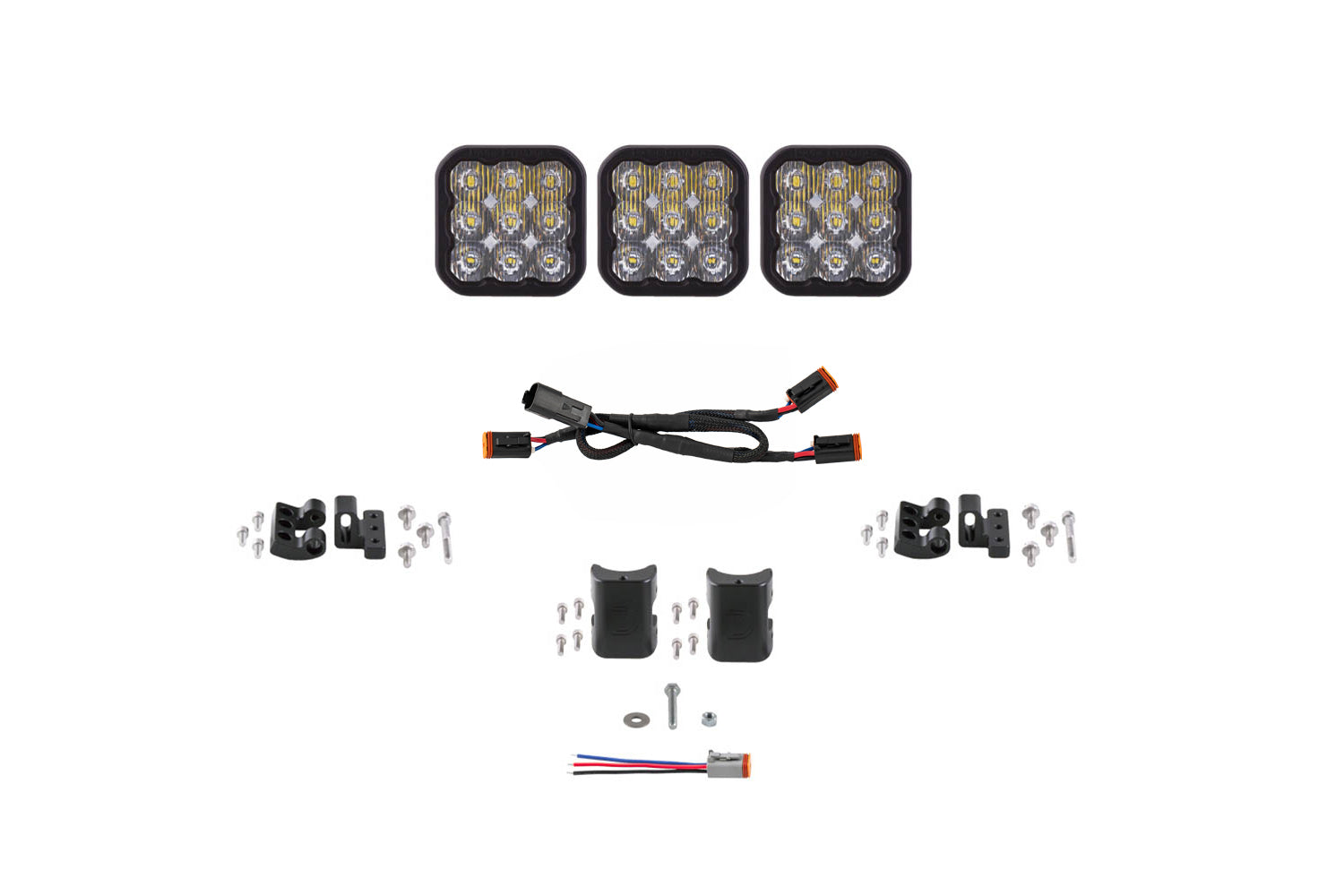 Diode Dynamics SS5 Sport Universal CrossLink 3-Pod Lightbar White Driving