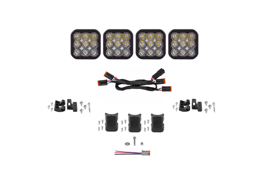 Diode Dynamics SS5 Sport Universal CrossLink 4-Pod Lightbar White Driving