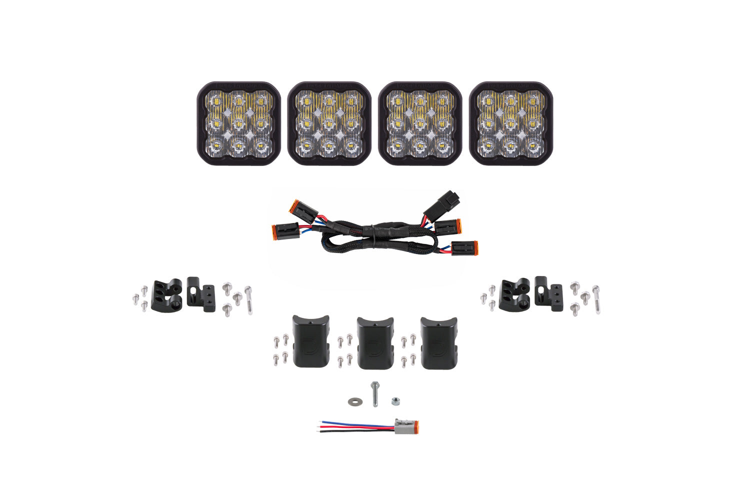 Diode Dynamics SS5 Sport Universal CrossLink 4-Pod Lightbar White Driving