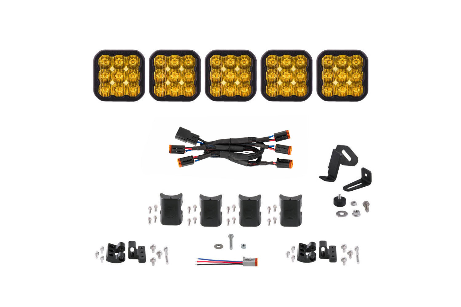 Diode Dynamics SS5 Sport Universal CrossLink 5-Pod Lightbar Yellow Driving