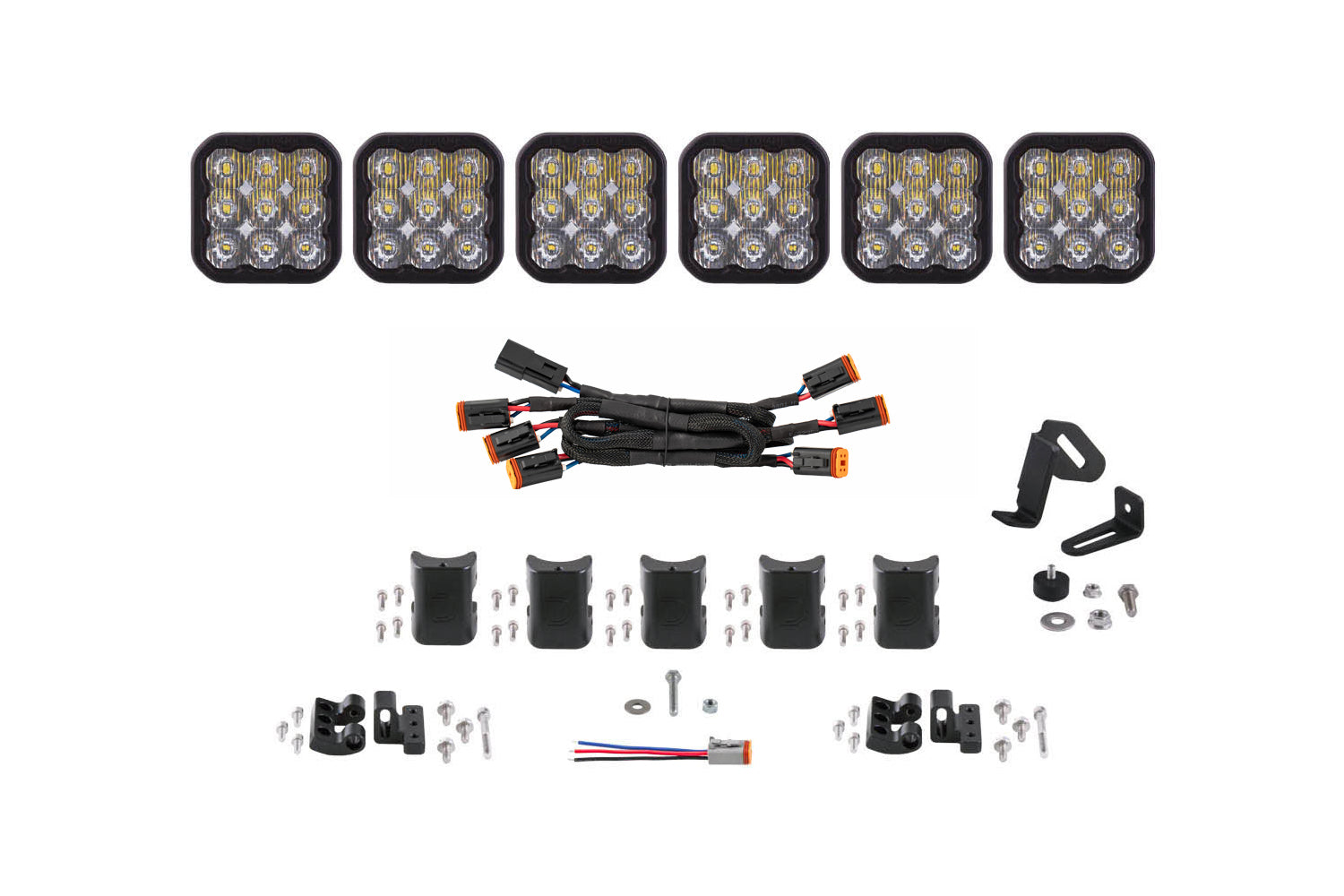 Diode Dynamics SS5 Sport Universal CrossLink 6-Pod Lightbar White Driving