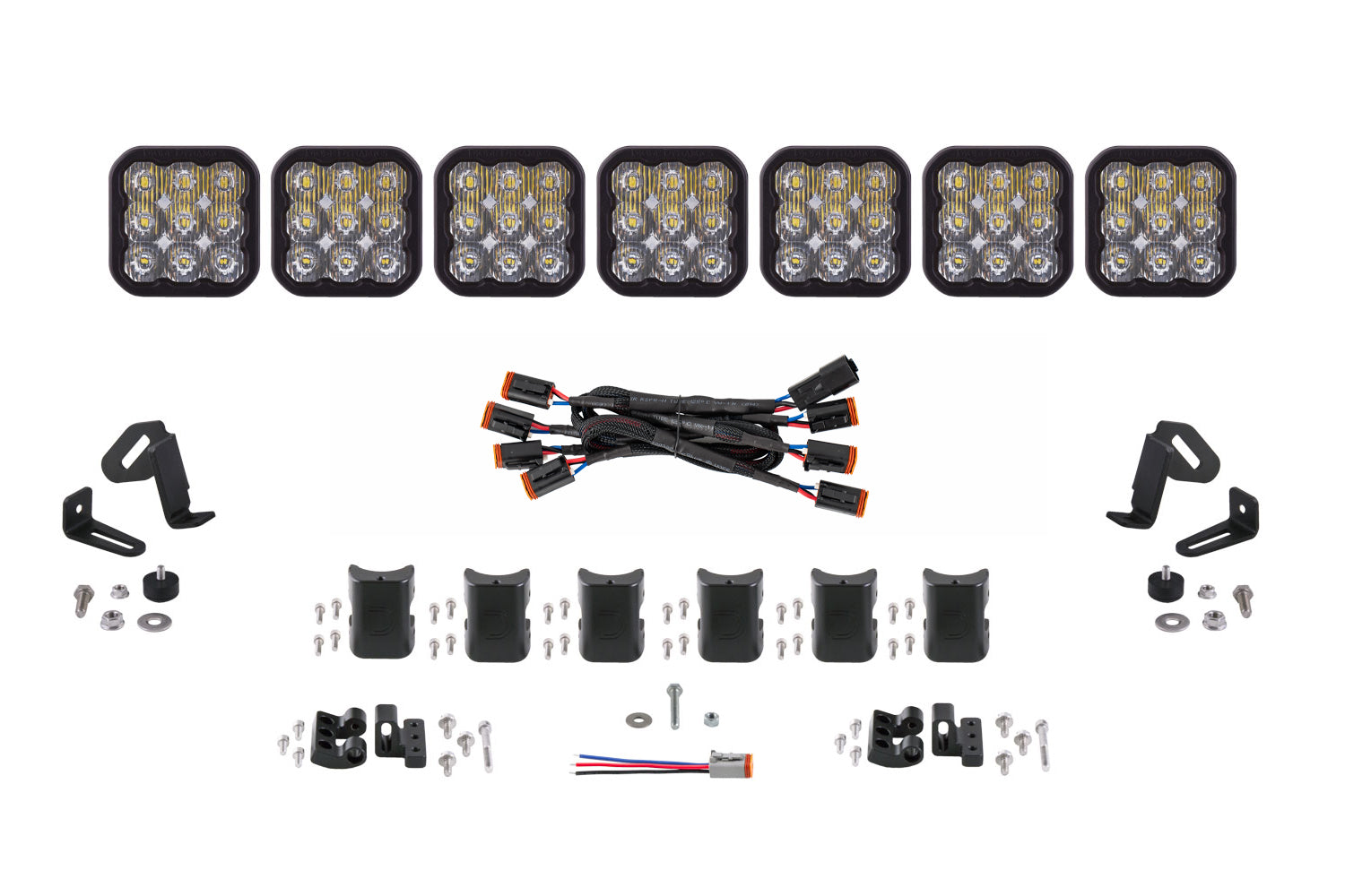 Diode Dynamics SS5 Sport Universal CrossLink 7-Pod Lightbar White Driving