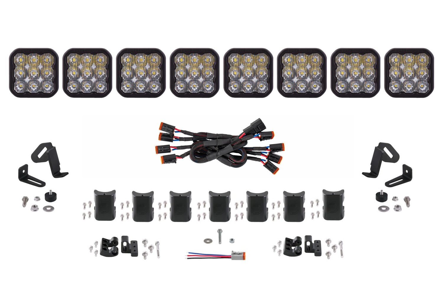 Diode Dynamics SS5 Sport Universal CrossLink 8-Pod Lightbar White Driving
