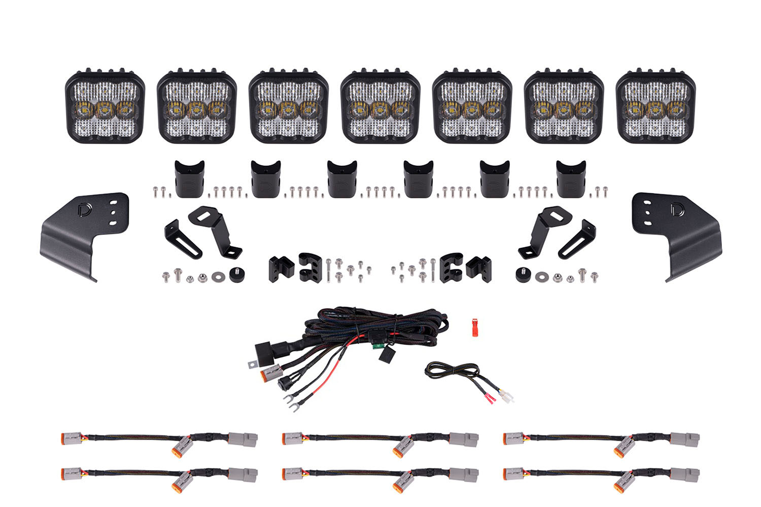 Diode Dynamics Bronco SS5 Sport CrossLink Windshield White Combo Lightbar Kit