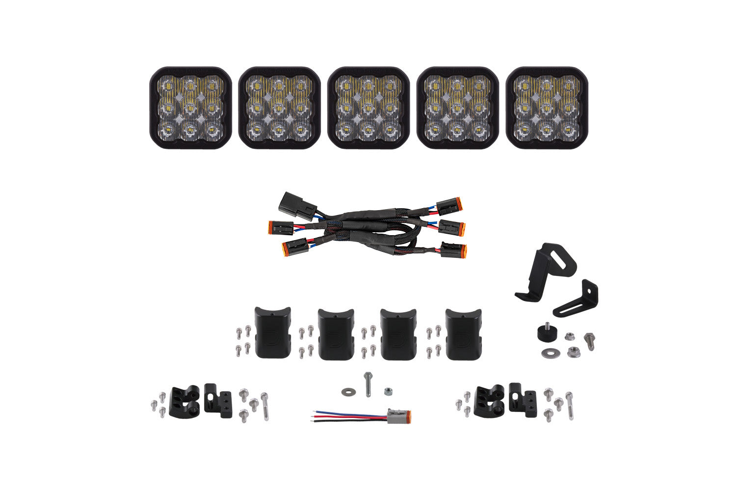 Diode Dynamics SS5 Pro Universal CrossLink 5-Pod Lightbar White Driving