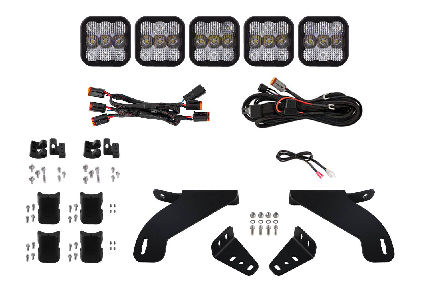 Diode Dynamics SS5 Grille CrossLink Lightbar Kit for 2021-2023 Ford F-150 Sport White Combo