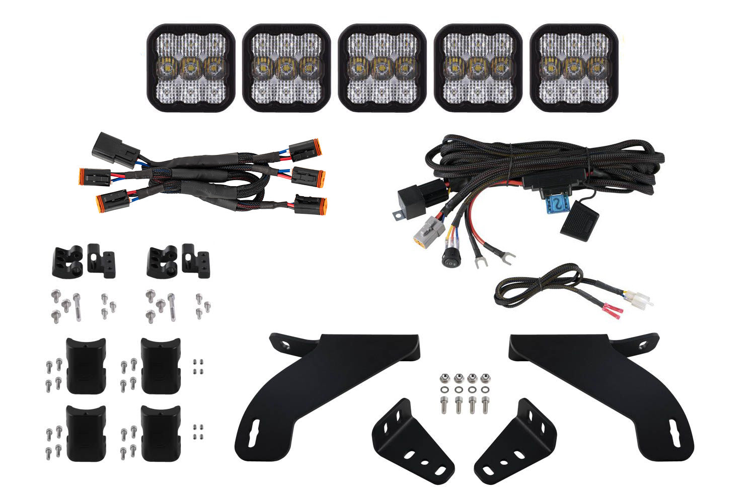 Diode Dynamics SS5 Grille CrossLink Lightbar Kit for 2021-2023 Ford F-150 Pro White Combo
