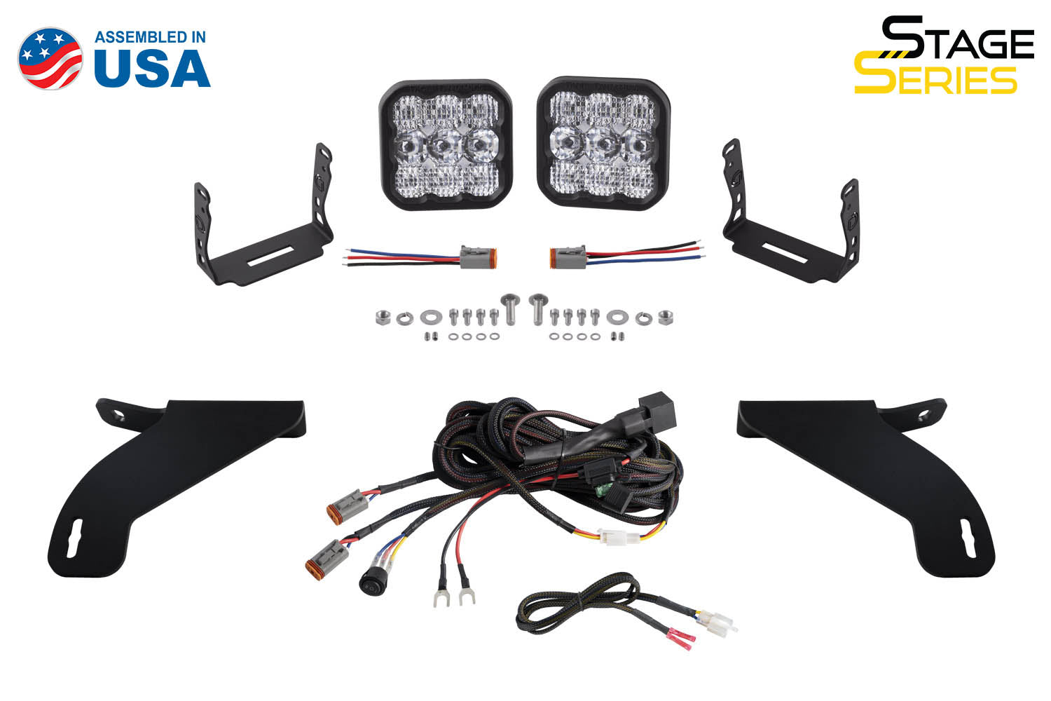 Diode Dynamics SS5 Bumper LED Pod Light Kit for 2021-2023 Ford F-150 Pro Yellow Driving