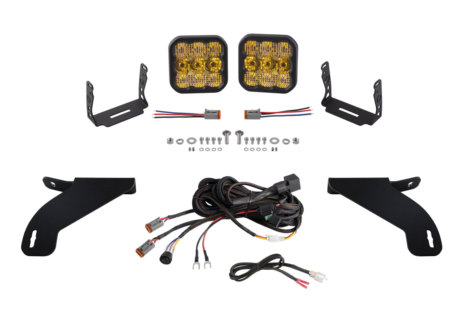 Diode Dynamics SS5 Bumper LED Pod Light Kit for 2021-2023 Ford F-150 Pro Yellow Combo