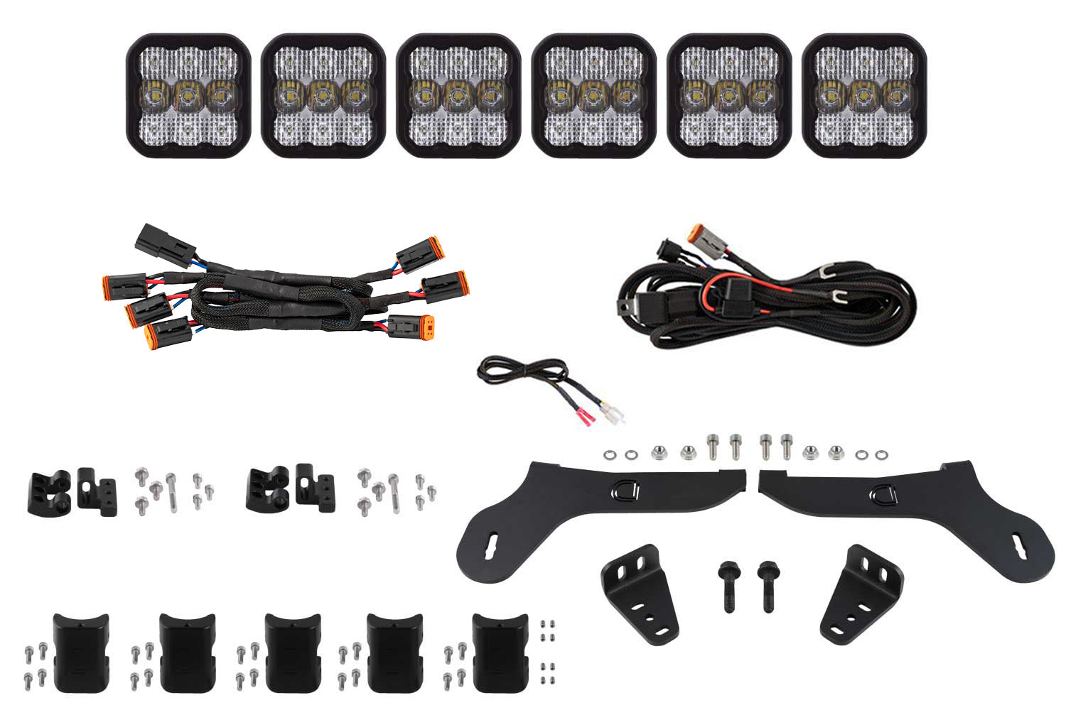 Diode Dynamics SS5 Grille CrossLink Lightbar Kit for 2017-2020 Ford Raptor Sport White Combo