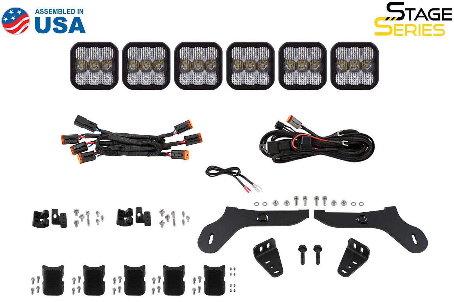 Diode Dynamics SS5 Grille CrossLink Lightbar Kit for 2017-2020 Ford Raptor Pro White Combo