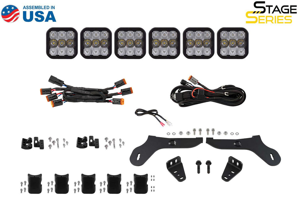 Diode Dynamics SS5 Grille CrossLink Lightbar Kit for 2017-2020 Ford Raptor Pro Yellow Combo