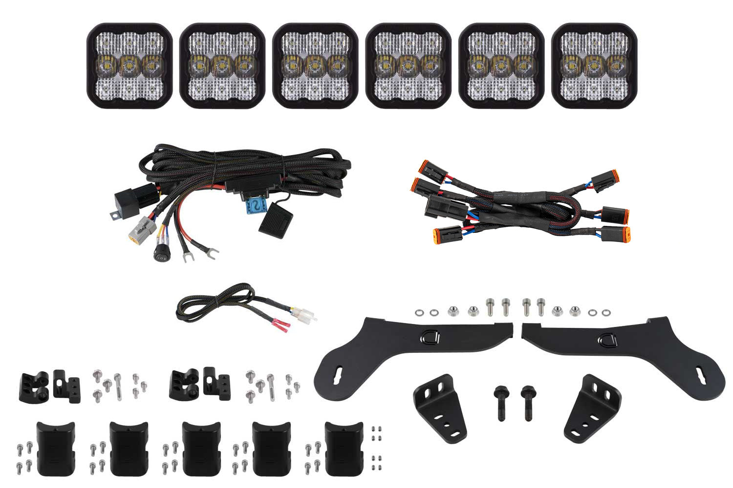 Diode Dynamics SS5 Grille CrossLink Lightbar Kit for 2017-2020 Ford Raptor Pro White Combo