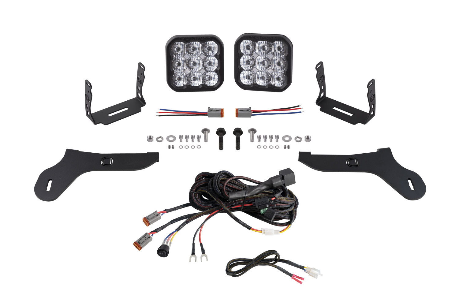 Diode Dynamics SS5 Bumper LED Pod Light Kit for 2017-2020 Ford Raptor Sport White Driving