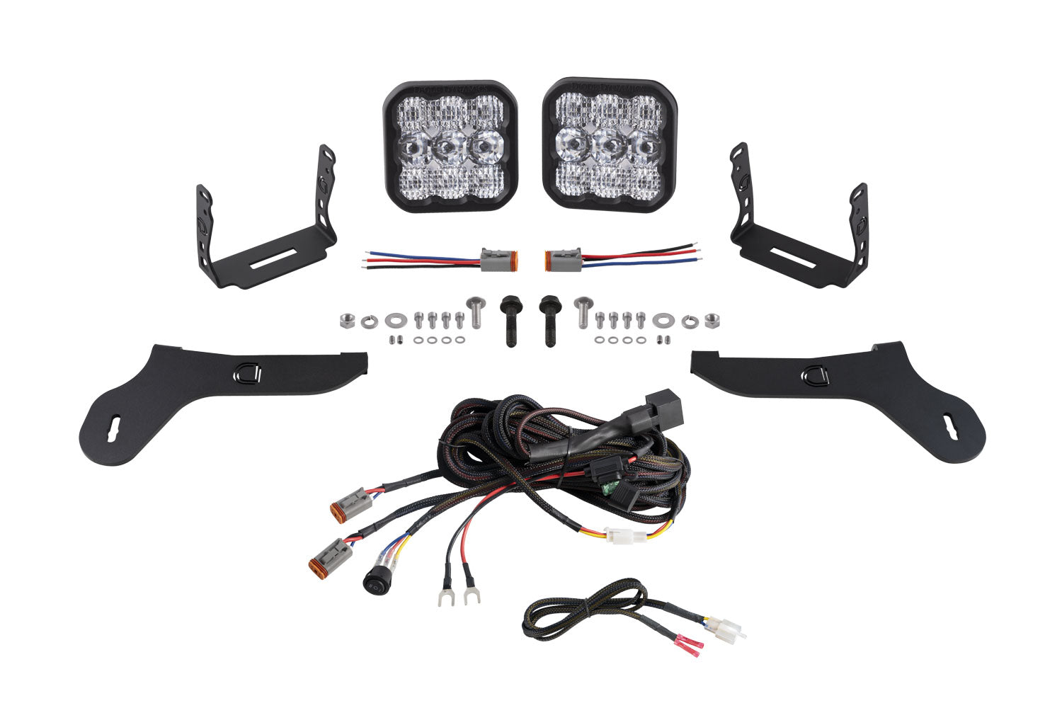 Diode Dynamics SS5 Bumper LED Pod Light Kit for 2017-2020 Ford Raptor Pro White Combo