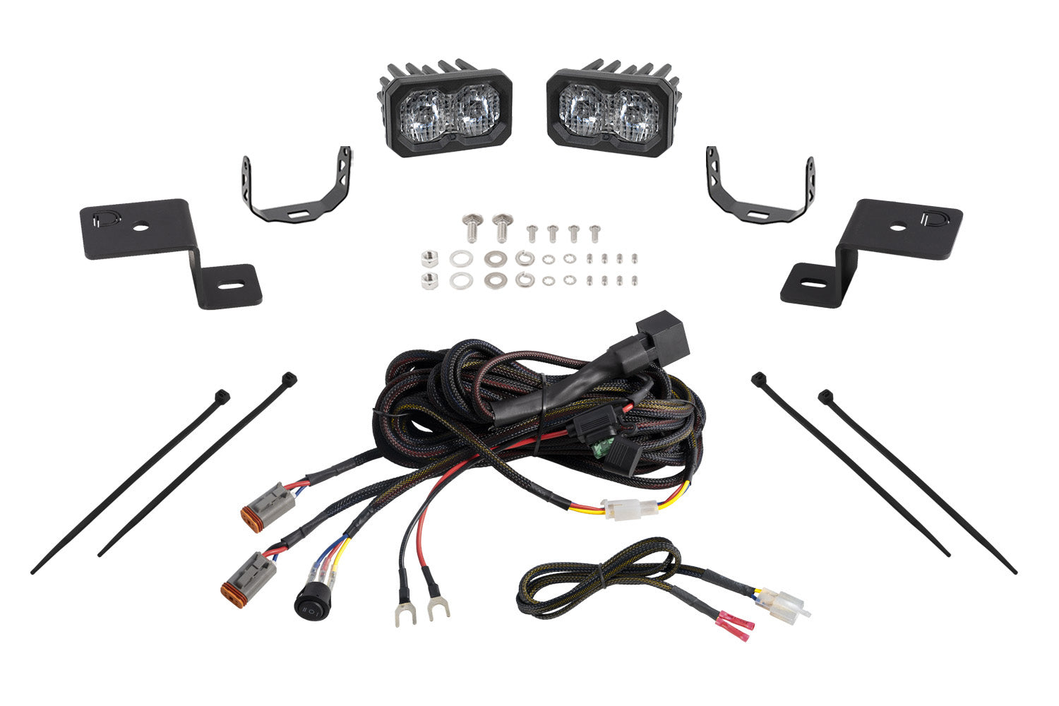 Diode Dynamics Stage Series Backlit Ditch Light Kit for 2021-2025 Ford F-150 C2 2.0 Pro White Combo/Driving