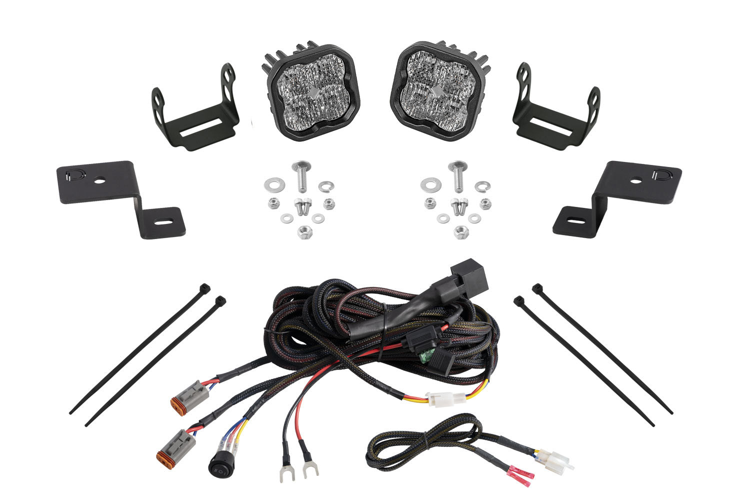 Diode Dynamics Stage Series Backlit Ditch Light Kit for 2021-2026 Ford F-150 SS3 Pro White Combo