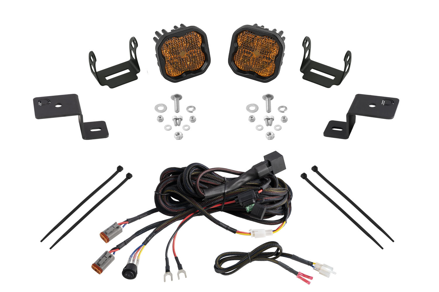 Diode Dynamics Stage Series Backlit Ditch Light Kit for 2021-2026 Ford F-150 SS3 Pro Yellow Combo