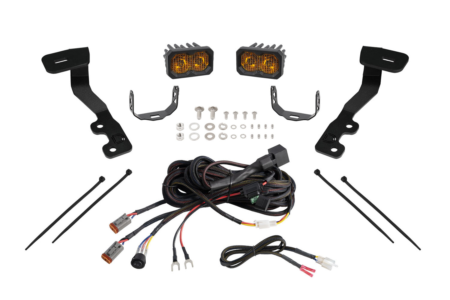 Diode Dynamics Stage Series Ditch Light Kit for 2022+ Toyota Tundra C2 2.0 Pro Yellow Combo