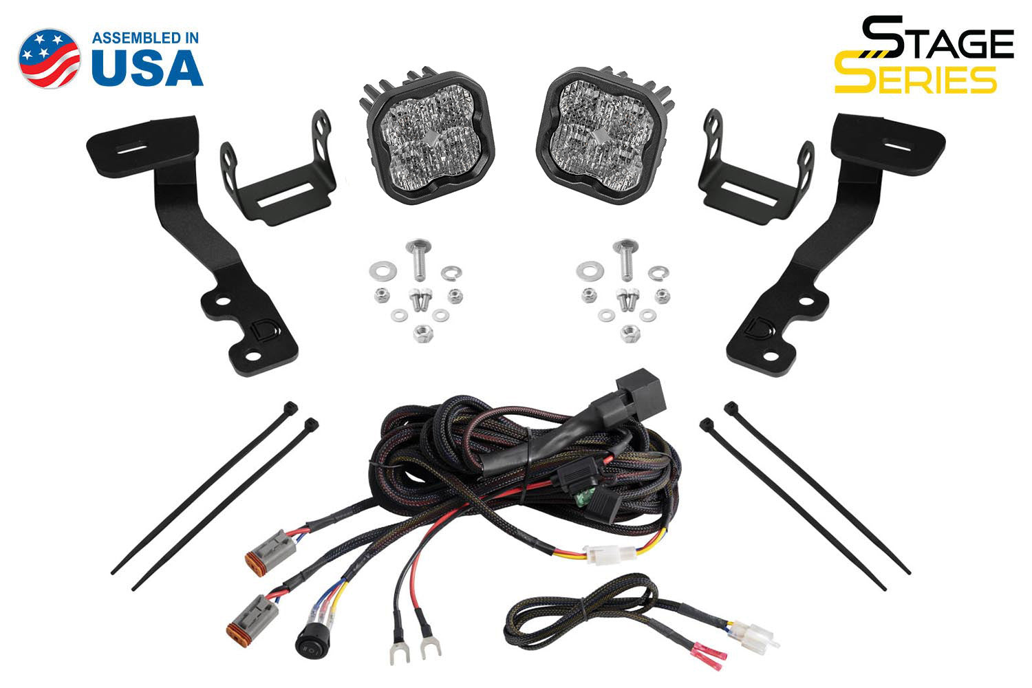 Diode Dynamics Stage Series Ditch Light Kit for 2022+ Toyota Tundra SS3 Sport White Combo