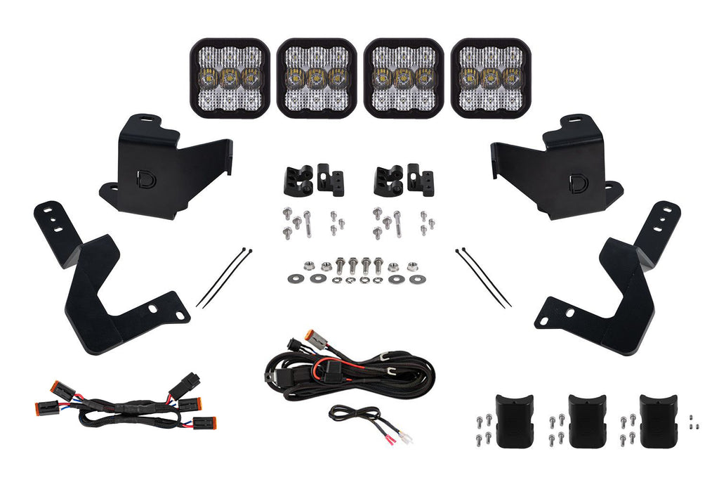 Diode Dynamics SS5 Grille CrossLink Lightbar Kit for 2024+ Toyota Tacoma Sport White Combo