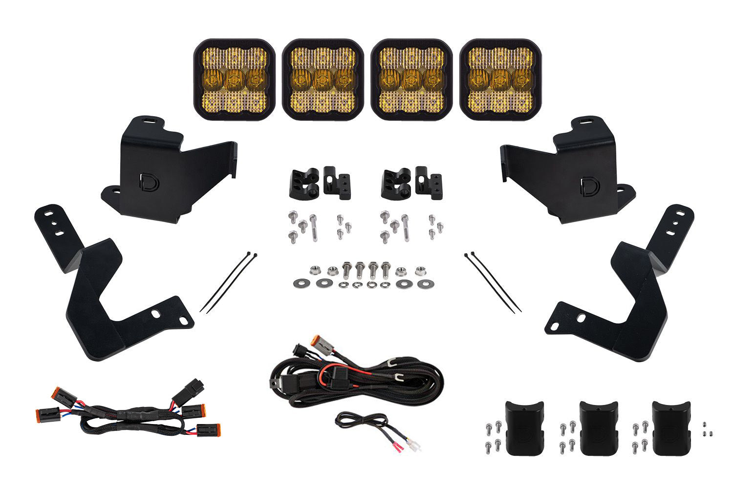 Diode Dynamics SS5 Grille CrossLink Lightbar Kit for 2022+ Toyota Tundra Pro Yellow Combo