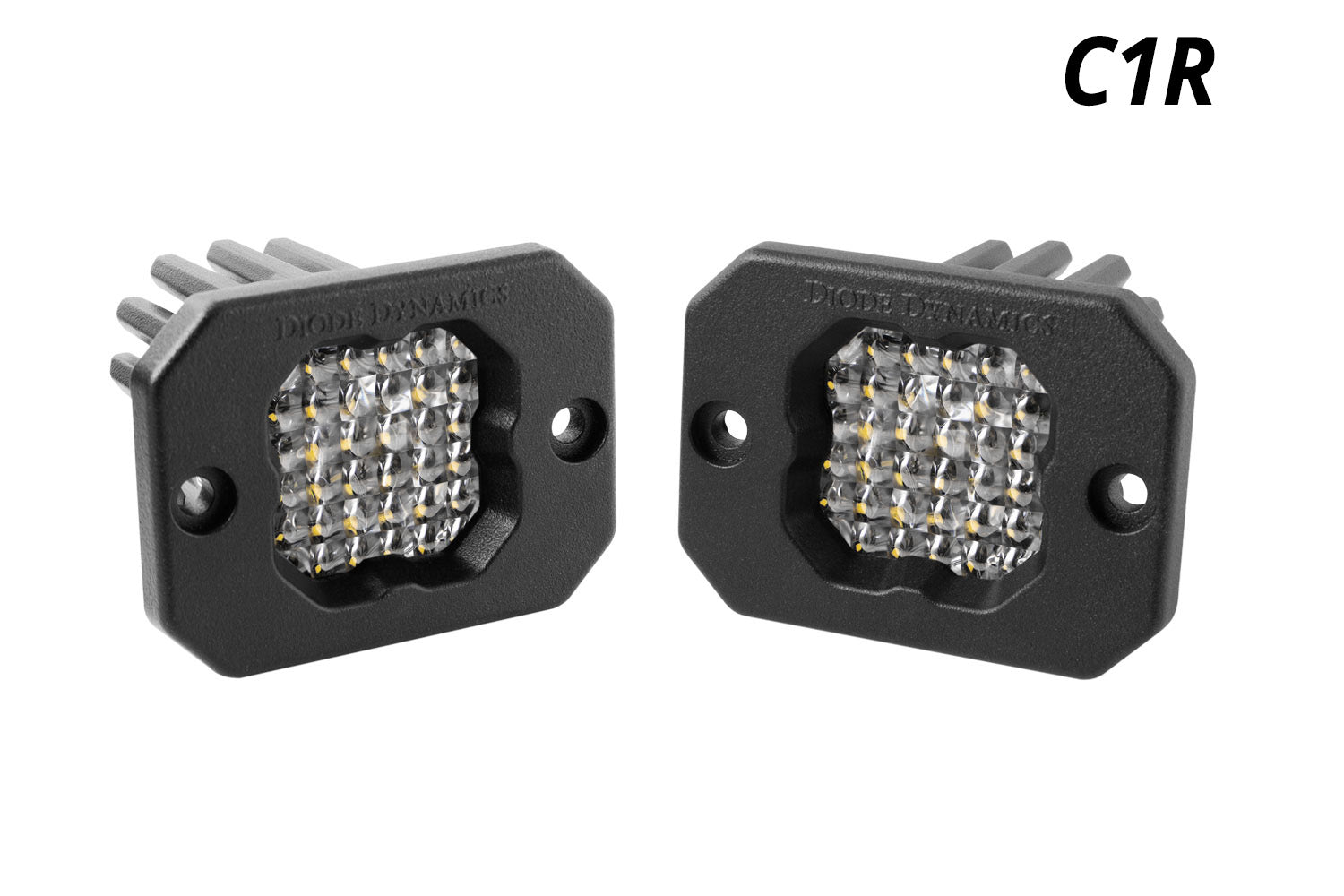 Diode Dynamics Stage Series C1R White Flood Flush Mount LED Pod (pair)