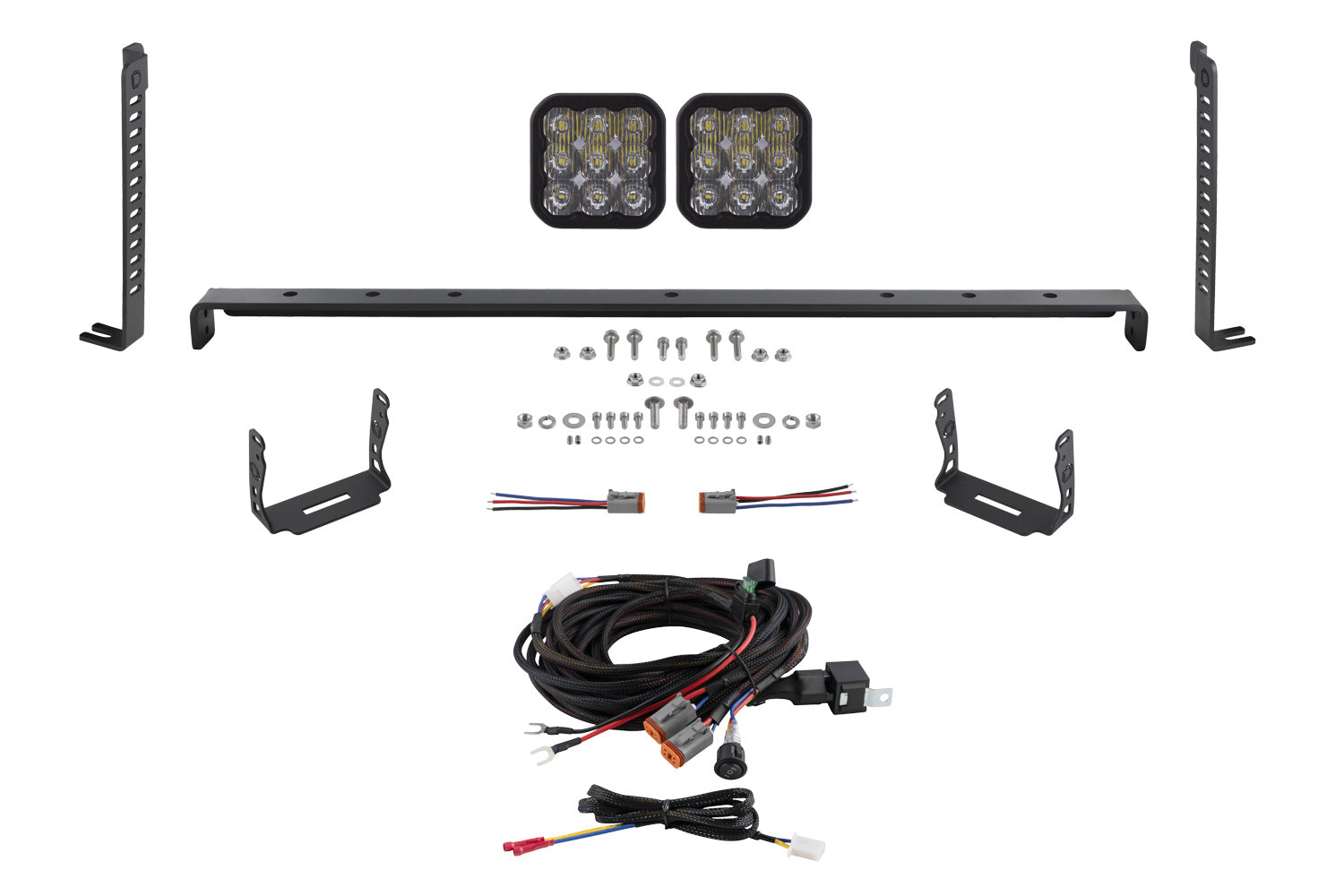 Diode Dynamics SS5 Stealth Grille LED 2-Pod Kit for 2014-2024 Toyota 4Runner Sport White Driving
