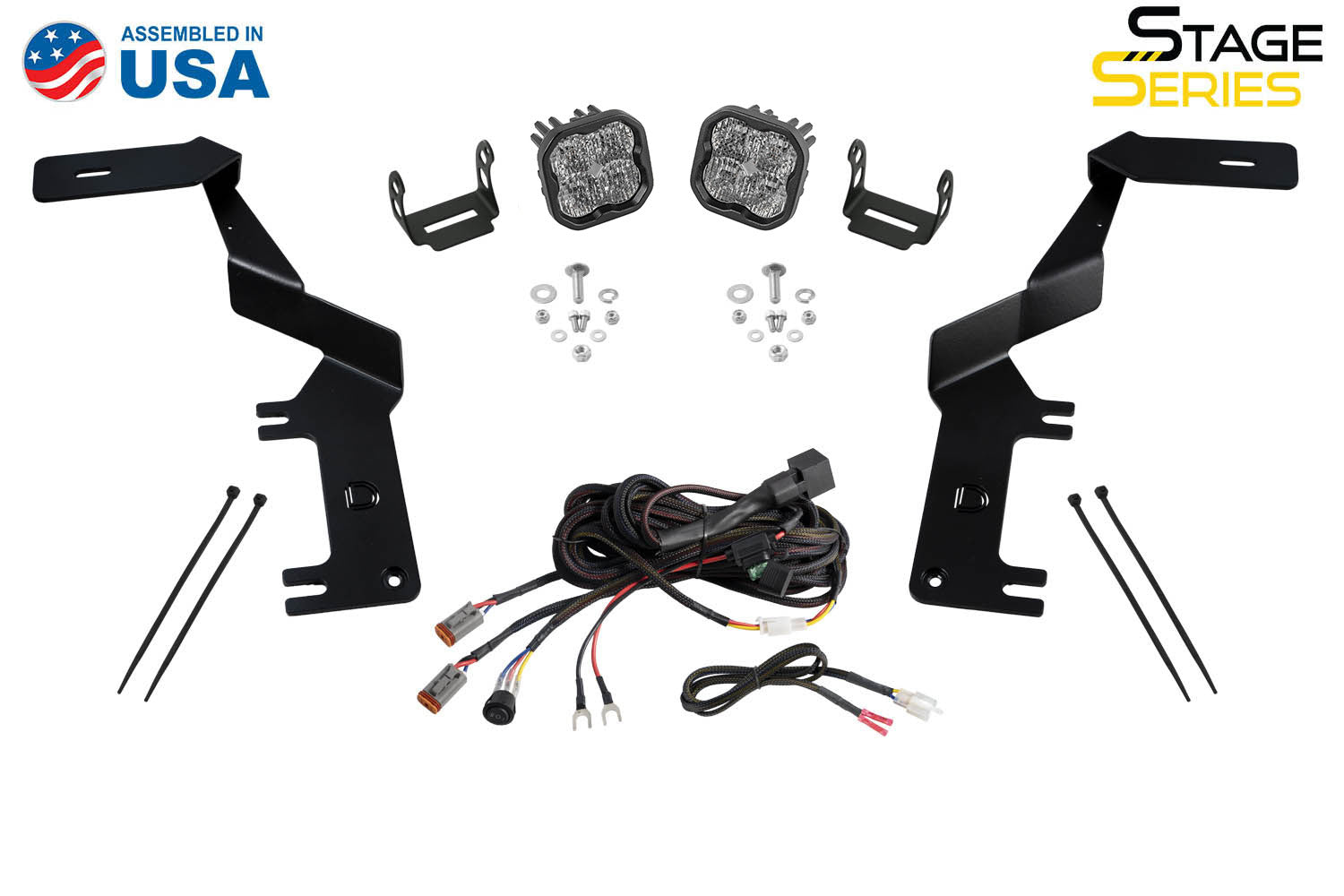 Diode Dynamics Stage Series Ditch Light Kit for 2017-2022 Ford Super Duty SS3 Pro Yellow Combo