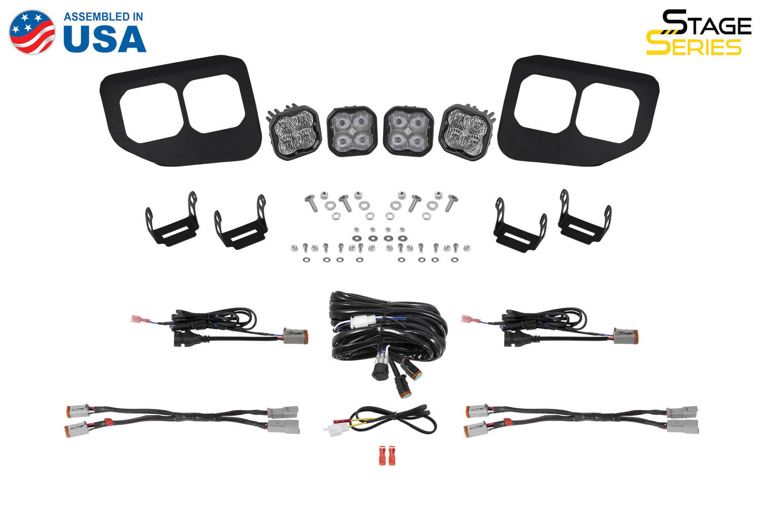 Diode Dynamics SS3 LED Fog Pocket Kit for 2020-2022 Ford Super Duty Yellow Pro