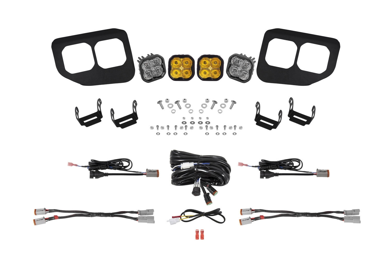Diode Dynamics SS3 LED Fog Pocket Kit for 2020-2022 Ford Super Duty Yellow Pro