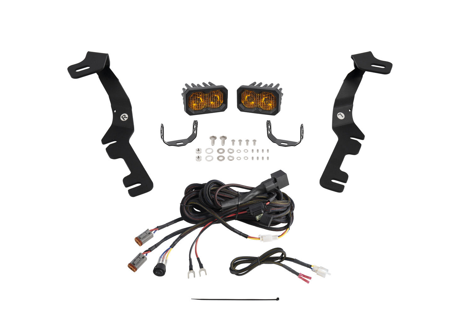 Diode Dynamics Stage Series Ditch Light Kit for 2019-2024 Ram C2 2.0 Pro Yellow Combo