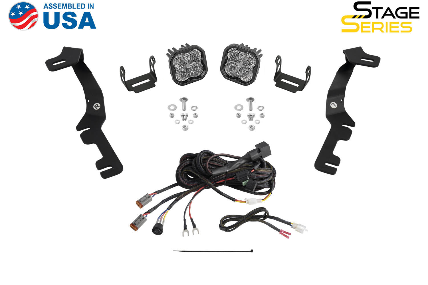 Diode Dynamics Stage Series Ditch Light Kit for 2019-2024 Ram SS3 Sport White Combo