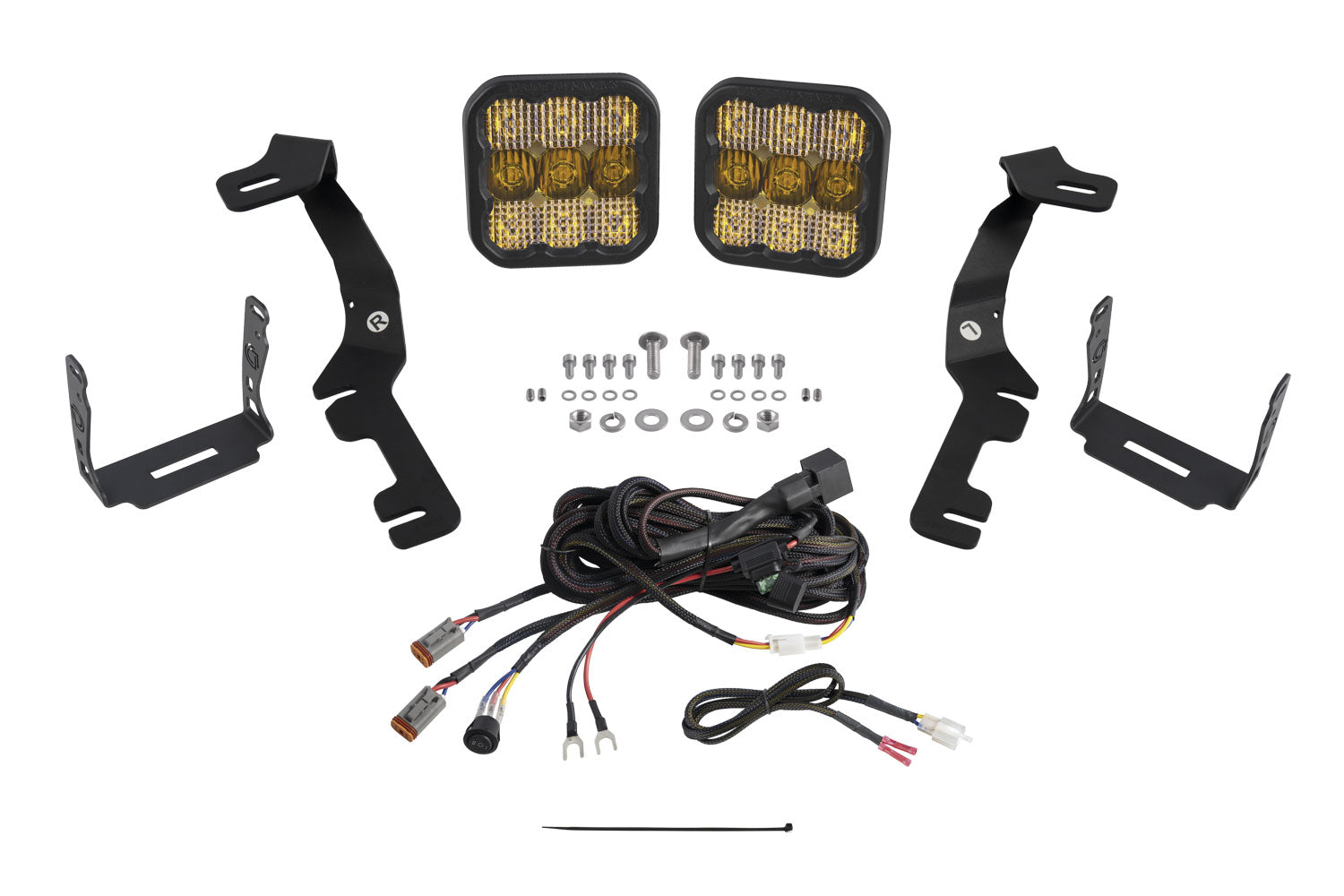 Diode Dynamics Stage Series Ditch Light Kit for 2019-2024 Ram SS5 Sport Yellow Combo