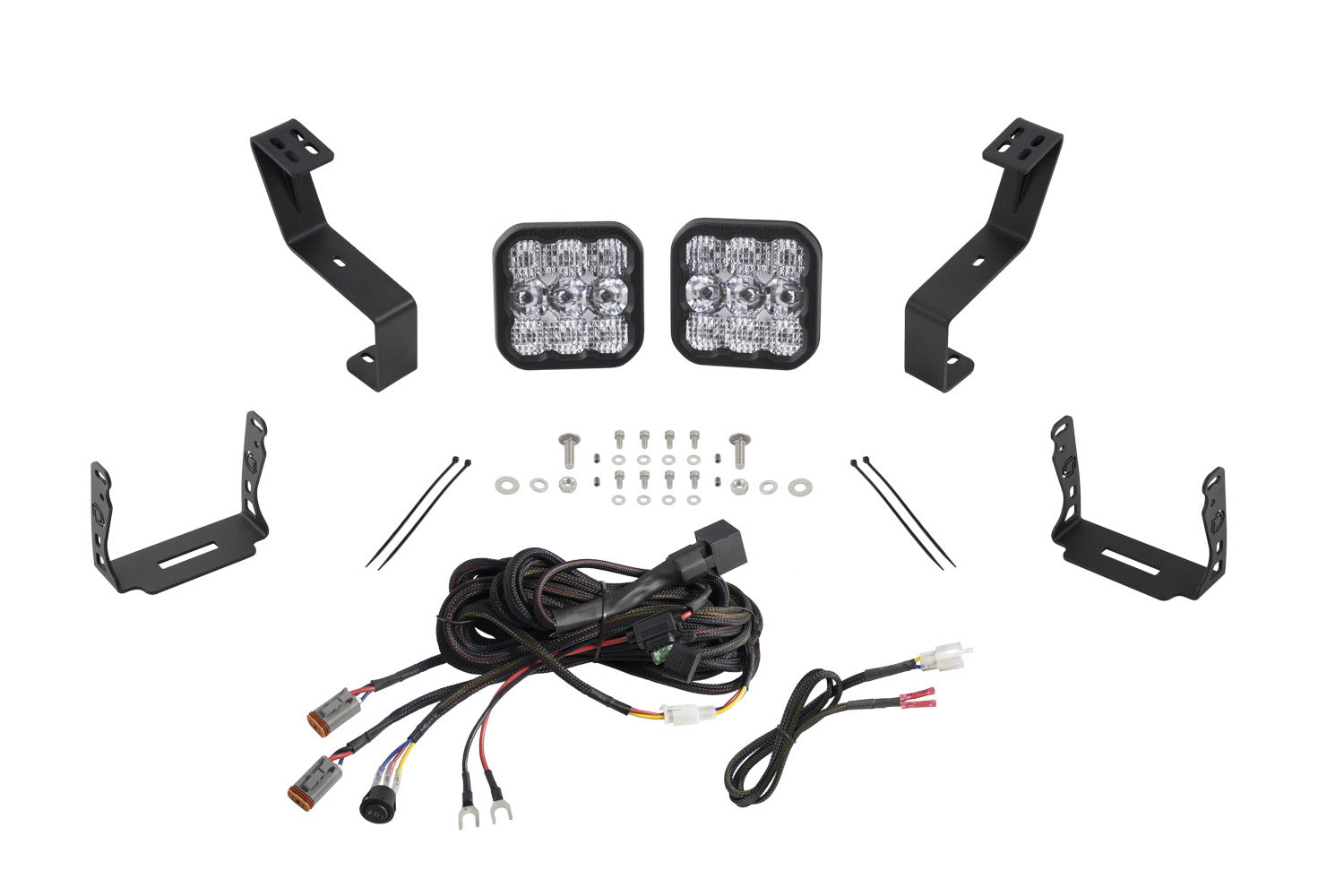 Diode Dynamics SS5 Bumper LED Pod Light Kit for 2019-2024 Ram Pro White Combo